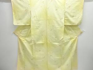 未使用品　草花に扇模様小紋着物